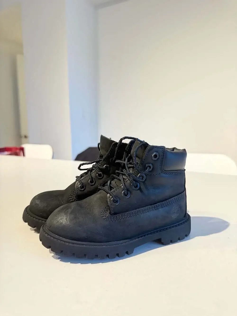 Timberland Toddler 6-Inch Premium Waterproof Boots in Black Nubuck